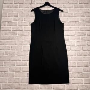 Mario Serrani Black Sheath Dress Women's 10 Little Black Dress